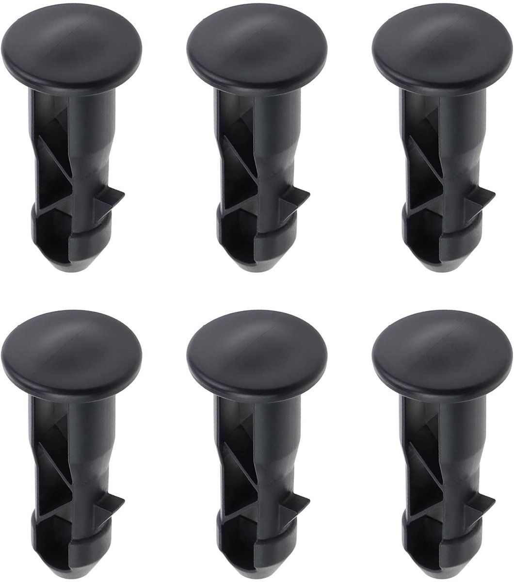 Dailygoods- Scharnierpins 65mm - 6 Stuks - Zwart Kunststof - Geschikt voor 240 Liter Kliko - Ideaal voor Reparatie - Duurzaam en Eenvoudig te Installeren - Kliko Onderdelen