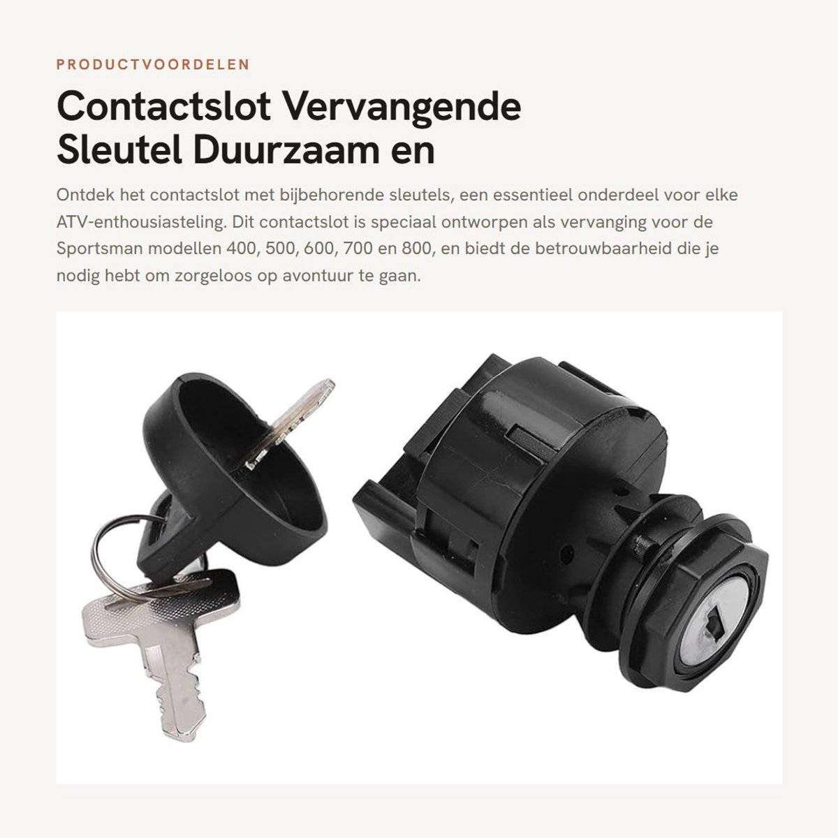 Dailygoods- Contactslot Vervanging voor Sportsman 400/500/600/700/800