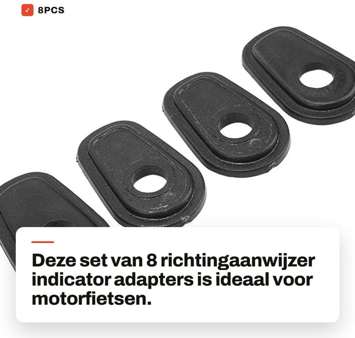 Dailygoods - 8PCS Richtingaanwijzer Indicator Adapter voor Motorfietsen