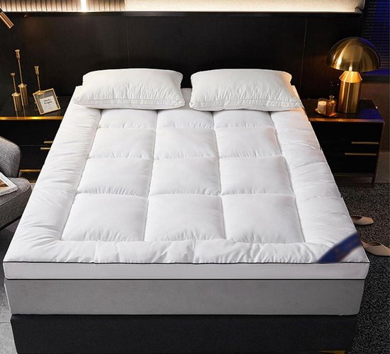 Japanse Futon Matras - Oprolbare Slaapmat - Comfortabel Slapen - Huidvriendelijk Katoen - 90 x 200 cm - Wit — afbeelding 4