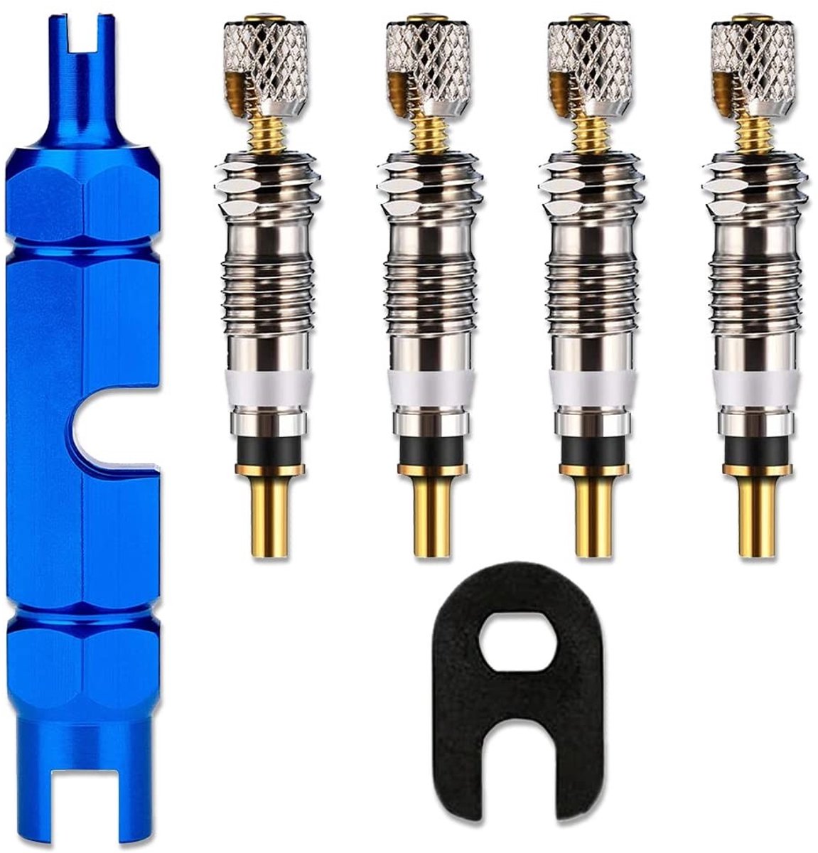 Dailygoods - Presta-ventielen - Ventielgereedschap - Voor fietsreparatie - 4 stuks - Gemakkelijk te gebruiken - Stevige kwaliteit