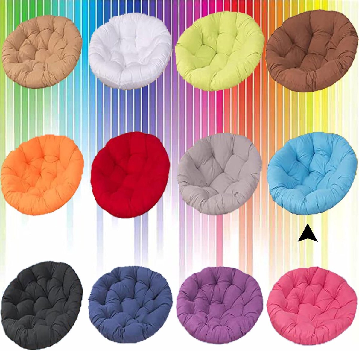 Papasan Stoelkussen - Hangmat Kussen Rond - Ontspannen Zitten - Verdikt en Waterdicht - Ø1