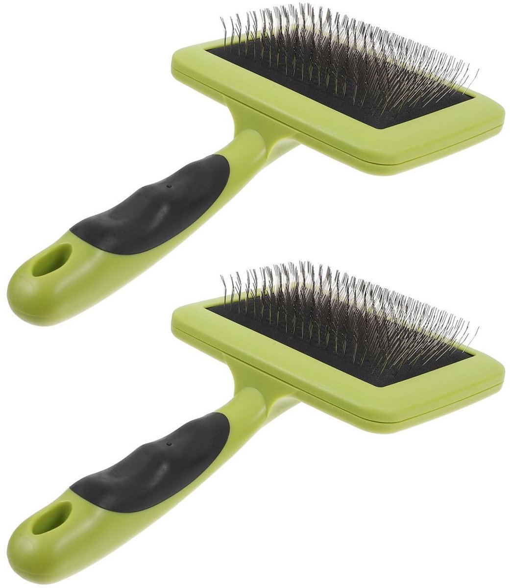 Dailygoods- Kaardborstel 2 Stuks - Wollen Handkaarten - Slickerborstel voor Honden - Naaldviltgereedschap - Wolviltprojecten - Gemakkelijk te Reinigen - Wolviltborstel