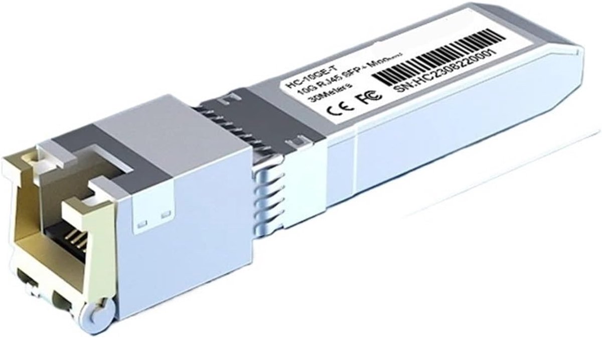 Netwerk Transceiver Module - Ethernet Converter - Netwerk Uitbreiding - Koper naar RJ45 - 68 mm x 14 mm - Zilver