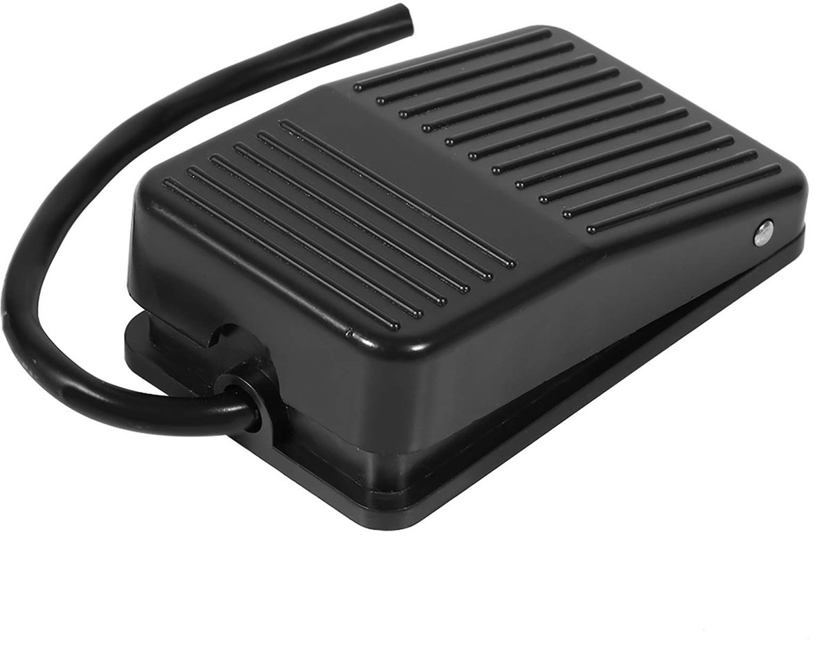 Dailygoods - Naaimachine Voetpedaal, Kunststof Aan/Uit-Schakelaar, 220V/380V, Zwart, met 10cm Snoer, Antislip Textuur