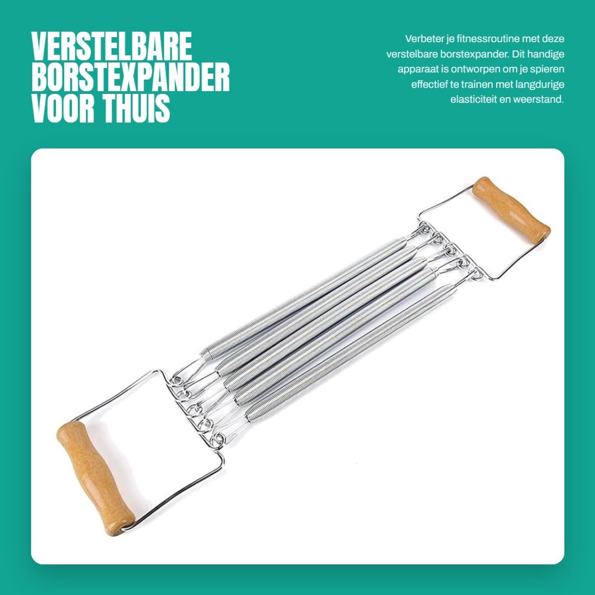 Dailygoods- Borstexpander Verstelbaar - Fitnessapparaat - Ergonomisch Handvat - Lichtgewicht - Duurzaam Materiaal - Spiertraining Thuis