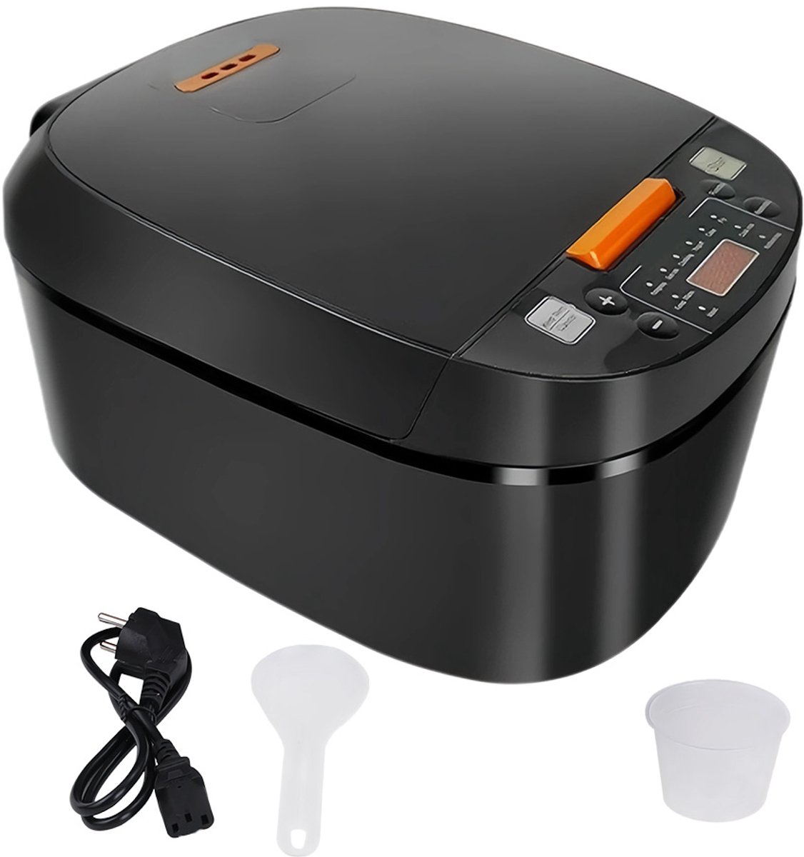 Rijstkoker Multicooker - Rijstkoker - Slimme Rijstkoker - Antiaanbaklaag aan de Binnenkant - 10 kookprogramma's - 5L - Zwart – foto 2