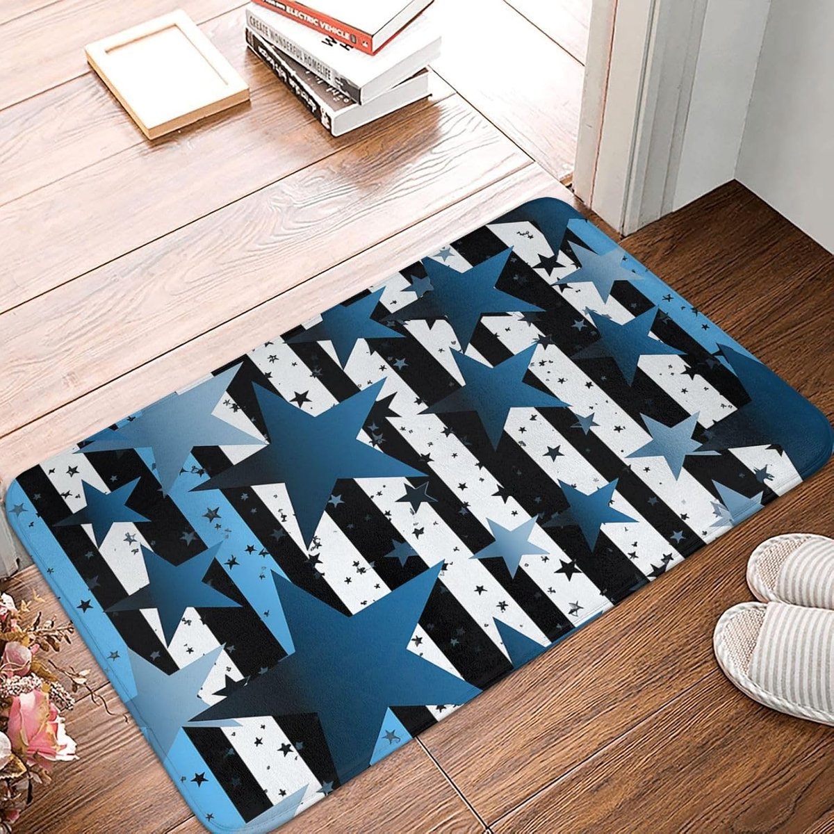Voordeurmat - Welkomstmat Entree - Vuil Vangen - Laag Profiel Ontwerp - 40 x 60 cm - Blauw