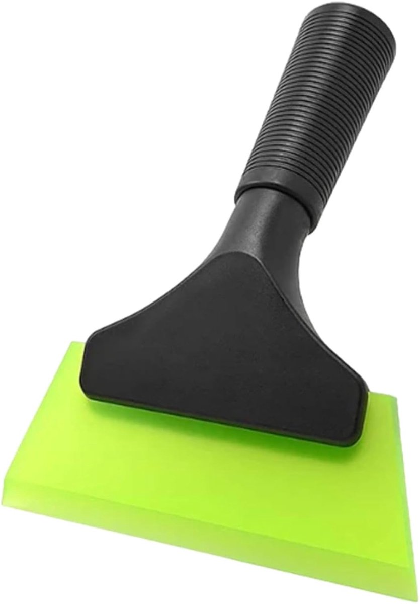 Siliconen trekker - Waterschraper borstel - Auto reinigen - Krasvrij oppervlak - 13 x 17.5 cm - Groen