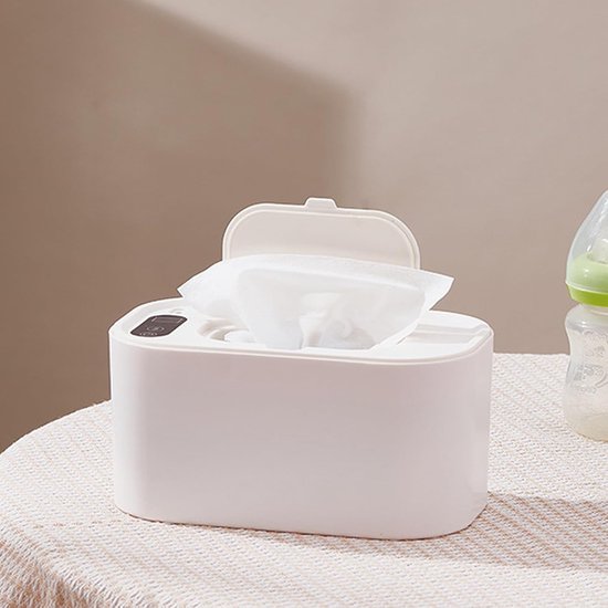 Luierdoekje Warmer - Verwarmde Doekjes Houder - Baby Comfort - Constante Temperatuur - 21.5 cm - Wit — afbeelding 2