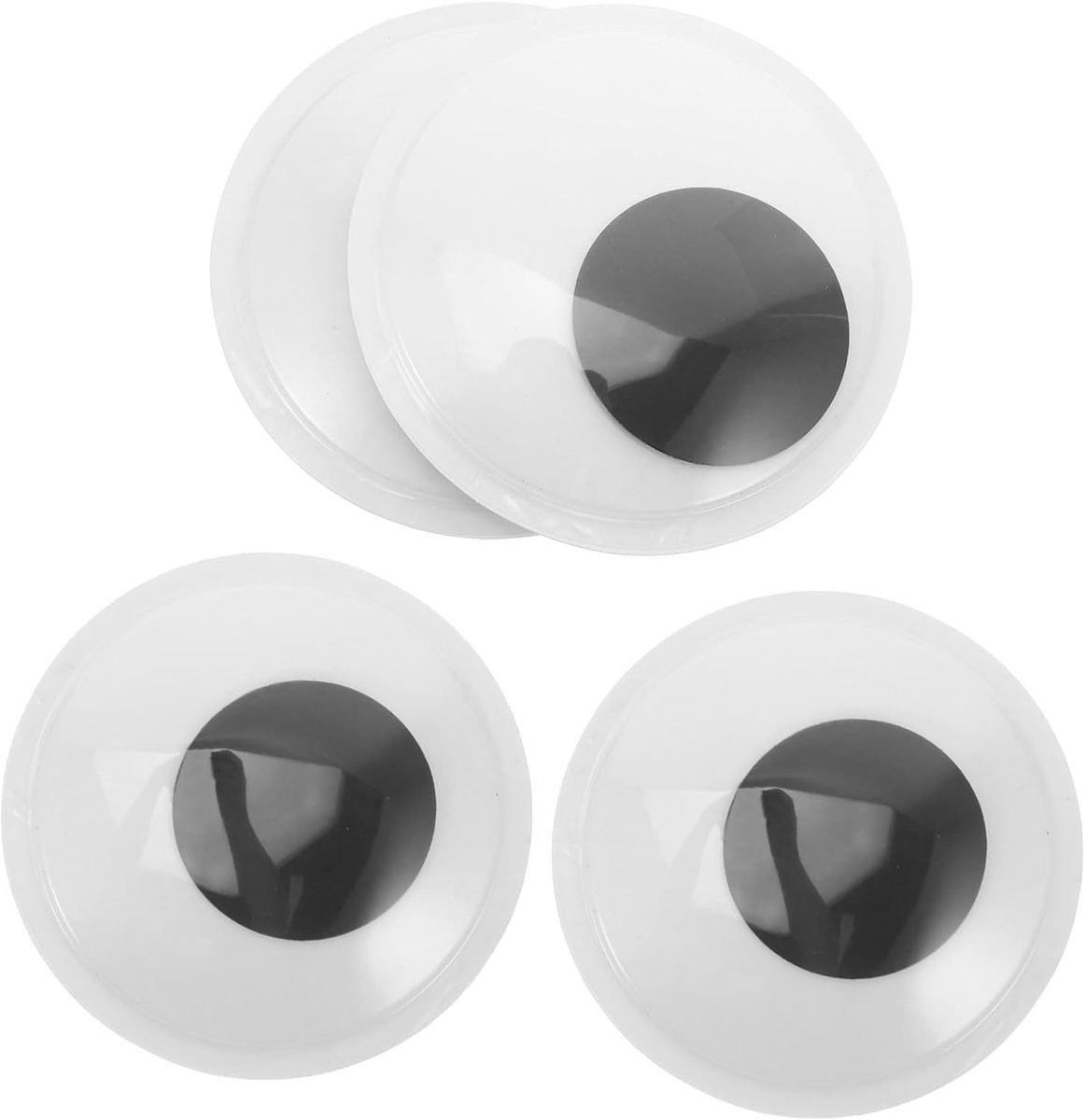 Plastic Wiebelogen - Zelfklevende Ogen - Poppen Maken - Gemakkelijk Aanbrengen - 4 Stuks - Multi