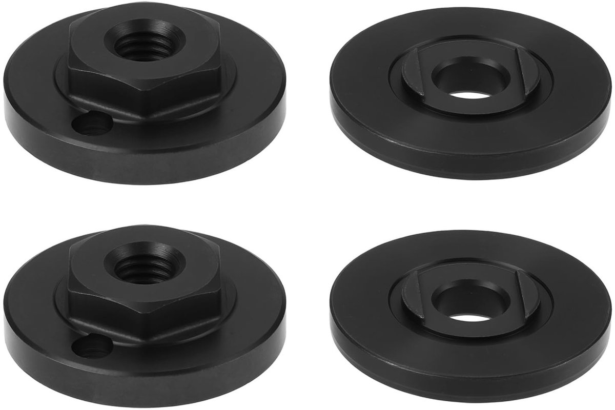Dailygoods- Cirkelzaagblad Flens Moer Set - M10 Draadmaat - 20mm Boring - 14mm Groef - Geschikt voor Haakse Slijpers - Duurzaam Staal - Zaagblad