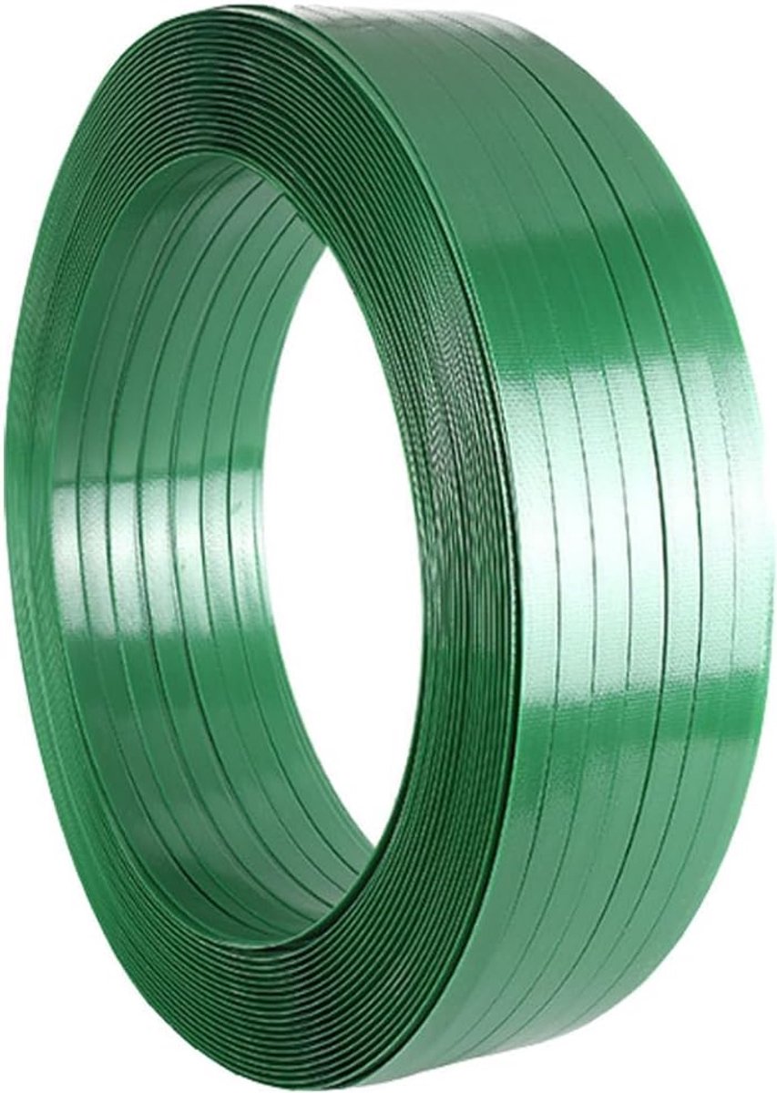 Omsnoeringsrol Polyester - Verpakking band - Goederen Zekeren - UV en Waterbestendig - 16 mm breed - Groen
