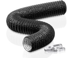 Dailygoods - HG Power 75 mm afvoerslang, 2,5 m, flexibele pvc-aluminium buis, ventilatieslang, geluidsgeïsoleerde aluminium flexibele slang, afvoerbuis voor groeitent, droger, mobiele airconditioning