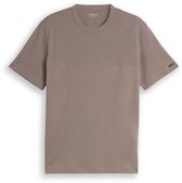 Tom Tailor - T-shirt van katoen - Maat XXXL - Driftwood Taupe