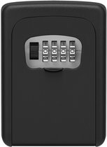 SecuFirst LBX101B Sleutelkluis met code voor binnen en buiten gebruik – Sleutelkastje met cijferslot – Geschikt voor wandmontage – 100% Metaal – Zwart – Waterdicht en Roestvrij - Sleutelkluisje Thuiszorg Airbnb B&B – 12,1x9x4 cm