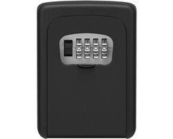 SecuFirst LBX101B Sleutelkluis met code voor binnen en buiten gebruik – Sleutelkastje met cijferslot – Geschikt voor wandmontage – 100% Metaal – Zwart – Waterdicht en Roestvrij - Sleutelkluisje Thuiszorg Airbnb B&B – 12,1x9x4 cm