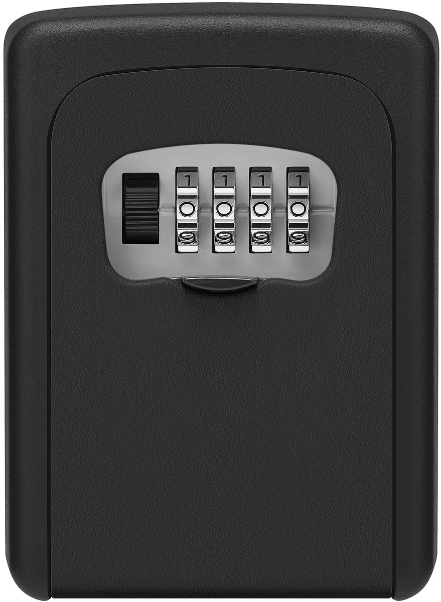 SecuFirst LBX101B Sleutelkluis met code voor binnen en buiten gebruik – Sleutelkastje met cijferslot – Geschikt voor wandmontage – 100% Metaal – Zwart – Waterdicht en Roestvrij - Sleutelkluisje Thuiszorg Airbnb B&B – 12,1x9x4 cm