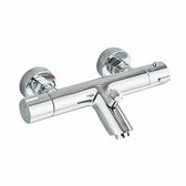Chroom Thermostatische Douchekraan Wandmontage - Veilige Temperatuurblokkering, Badkamer Thermostat Mengkraan