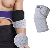 Goodli Elleboog Brace - One Size - Grijs - Tennisarm Brace voor Ondersteuning - Elbow Sleeve - Elleboog Bandage - Onderarm Brace