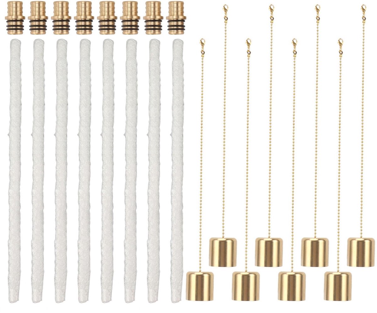Dailygoods- Vervanging Wick Langdurige Glasvezel - 10 Stuks - Outdoor Tiki Torch - Fakkelvervanging - Eenvoudige Installatie - Verbeterde Prestaties - Fakkel Lont