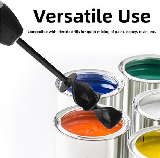 Mixer Opzetstuk - Verf Roerder - Harsen Mengen - Dubbel Spiraalontwerp - 165 mm - Rood — afbeelding 3