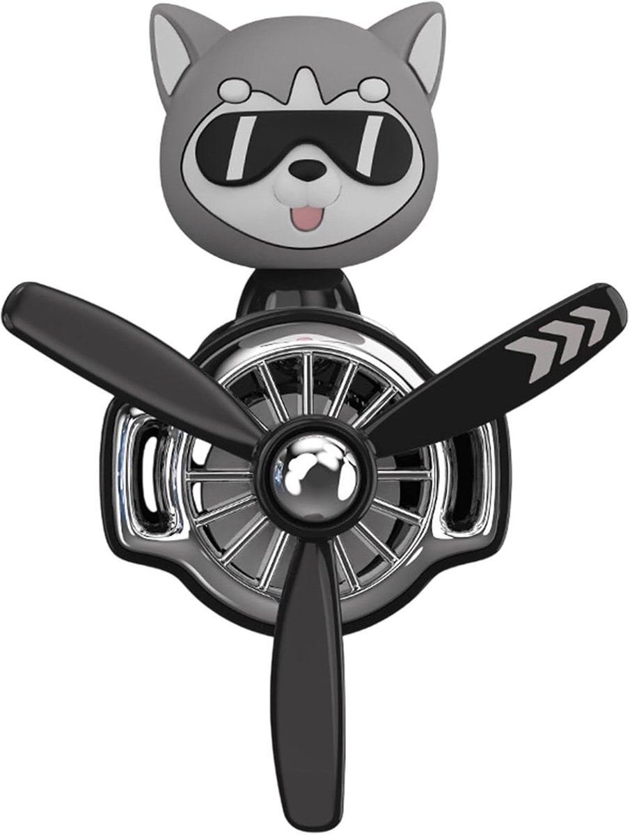 Autoluchtverfrisser Hond - Auto Interieur - Auto Opfrissen - Uniek Vliegtuig Ontwerp - 5x7x6cm - Bruin