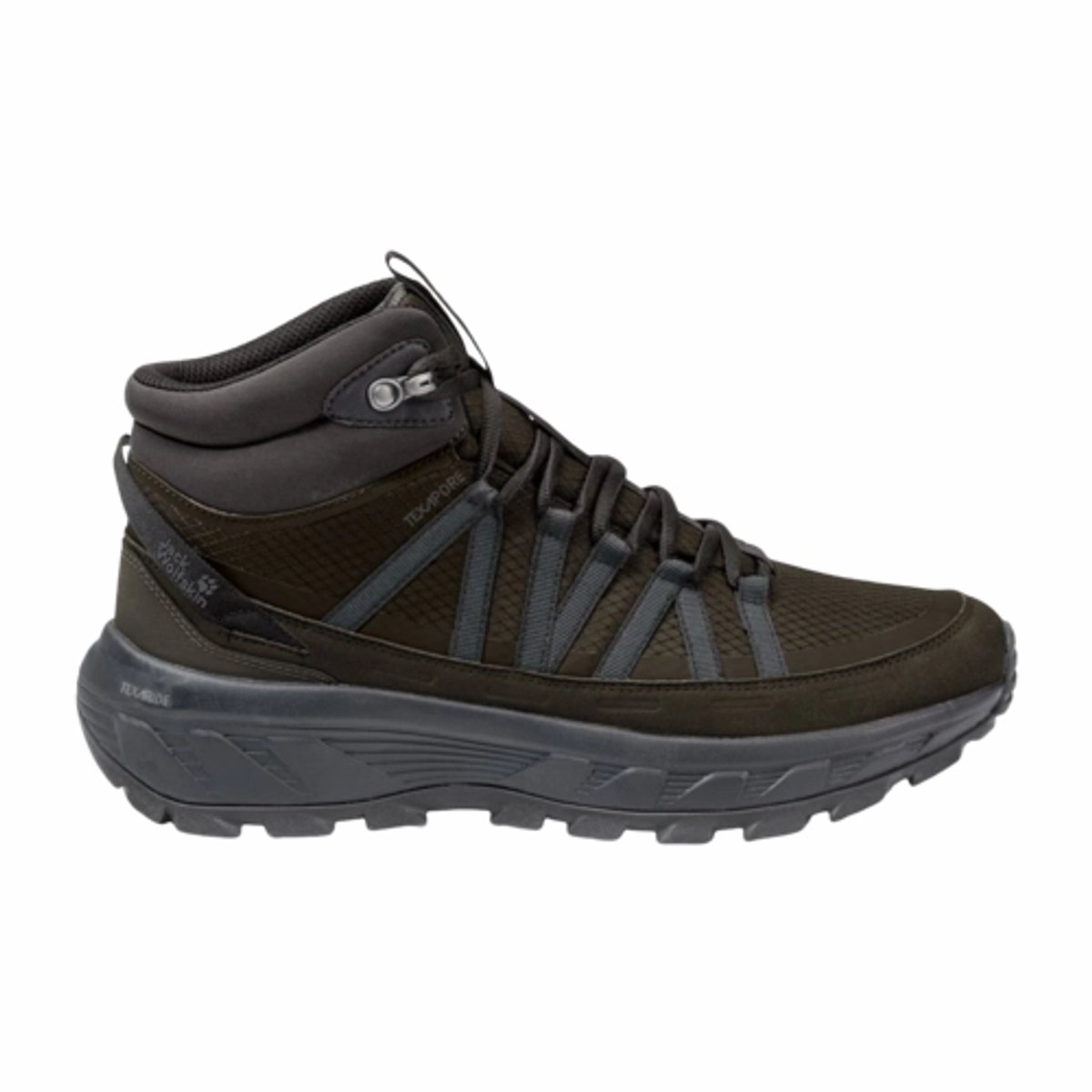 Wandelschoen Jack Wolfskin Men Wild Hike Texapore Mid Obsidian Moss-Schoenmaat 42 Groen