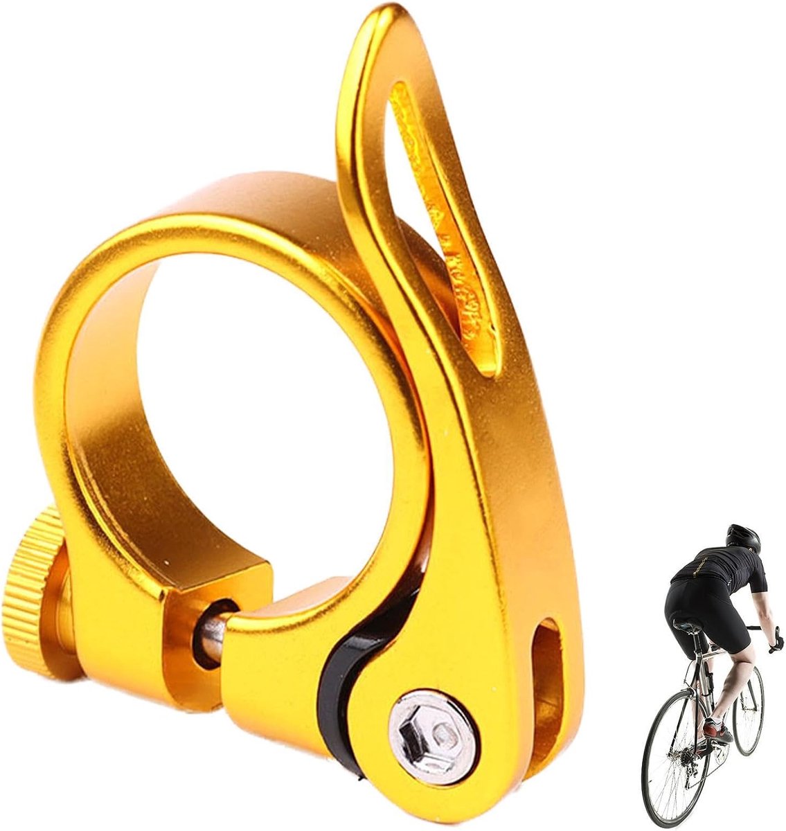 Zadelpenklem - Fietszadelklem - Comfortabel Fietsen - Gereedschapsloze Installatie - 27.2-31.9 mm - Goud