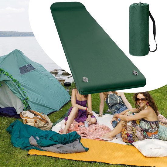 Kampeer Slaapmat - Opblaasbaar Matras - Buiten Ontspannen - Automatisch Opblazend - 195x65x6 cm - Enkel Kenmerk — afbeelding 4