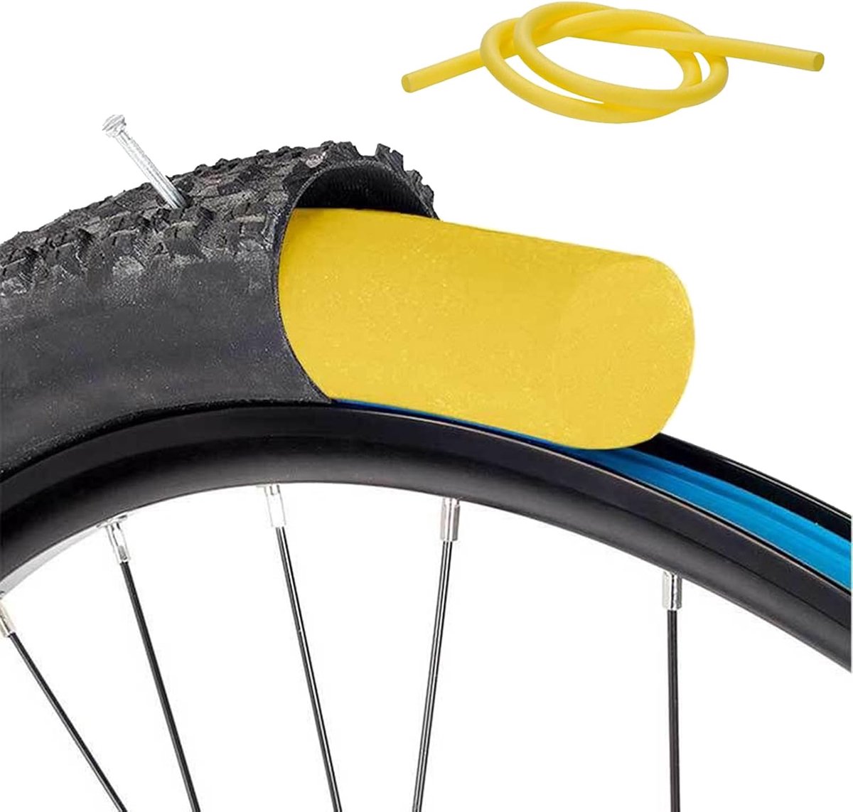 Fietsbinnenbanden - Lekbescherming - Fietsritten - Schokdempend schuim - Diverse maten - Zwart