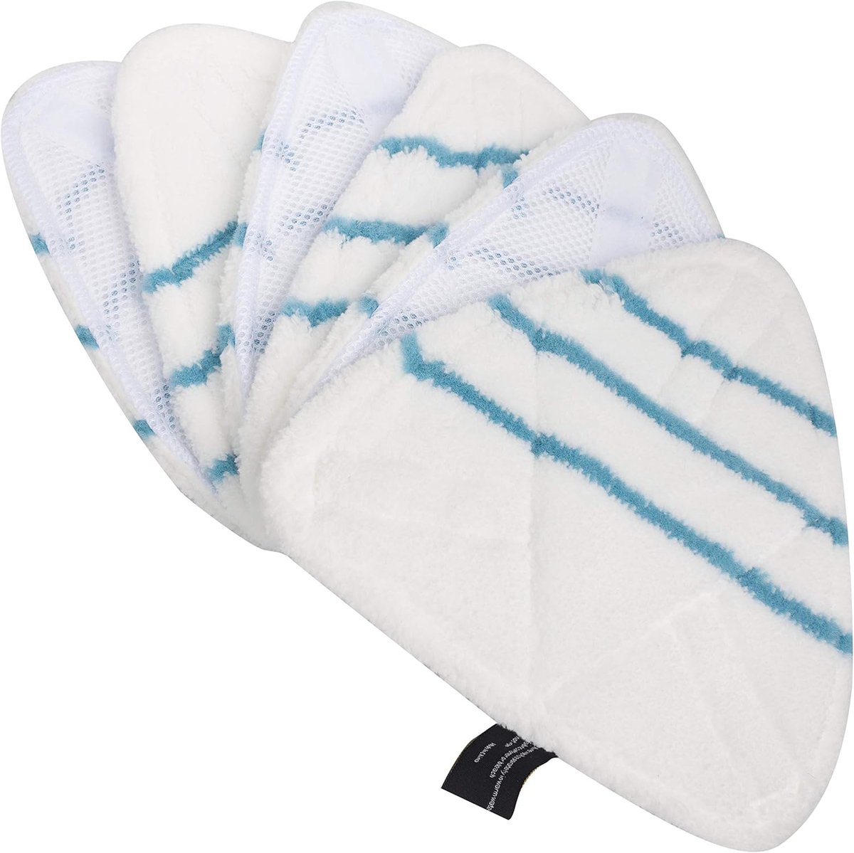 Vervangende Stoomreiniger Pads - Microvezel Pads Stofdoeken - Vloeren Reinigen - Met Schrobstrips - 6 Stuks - Blauw