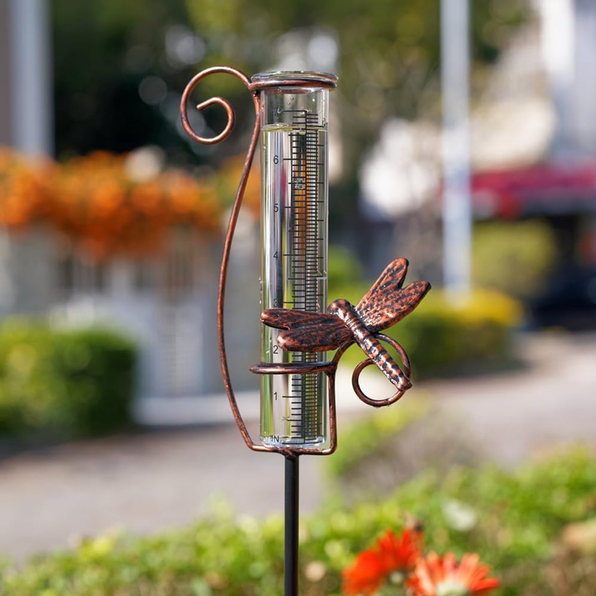 Regenmeter Buiten - Meetinstrument Tuin - Neerslag Meten - Vogel Decoratie - 7 Inch - Metaal