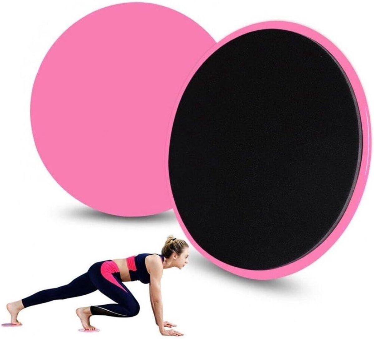 Oefening Glijdende Schijven - Fitness Core Sliders - Full Body Workout - Dubbelzijdig Gebruik - 2 Stuks - Zwart