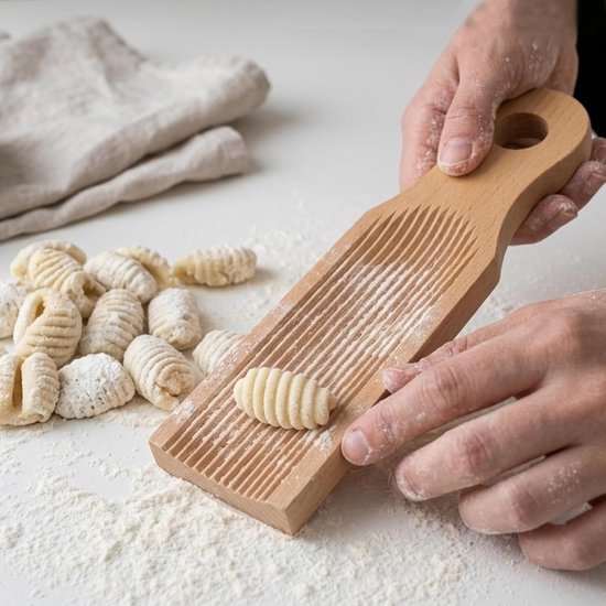 Gnocchi Plank - Cavatelli Maker - Zelf Pasta Maken - Gebogen Design - 165 cm - Kaki — afbeelding 3