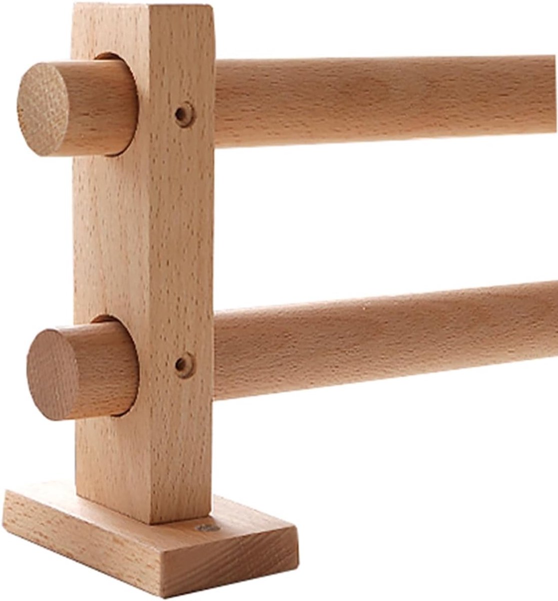 Gordijnroede Massief Hout - Romeinse Roede - Woonkamer Decoratie - H-vormige Beugel - 100C