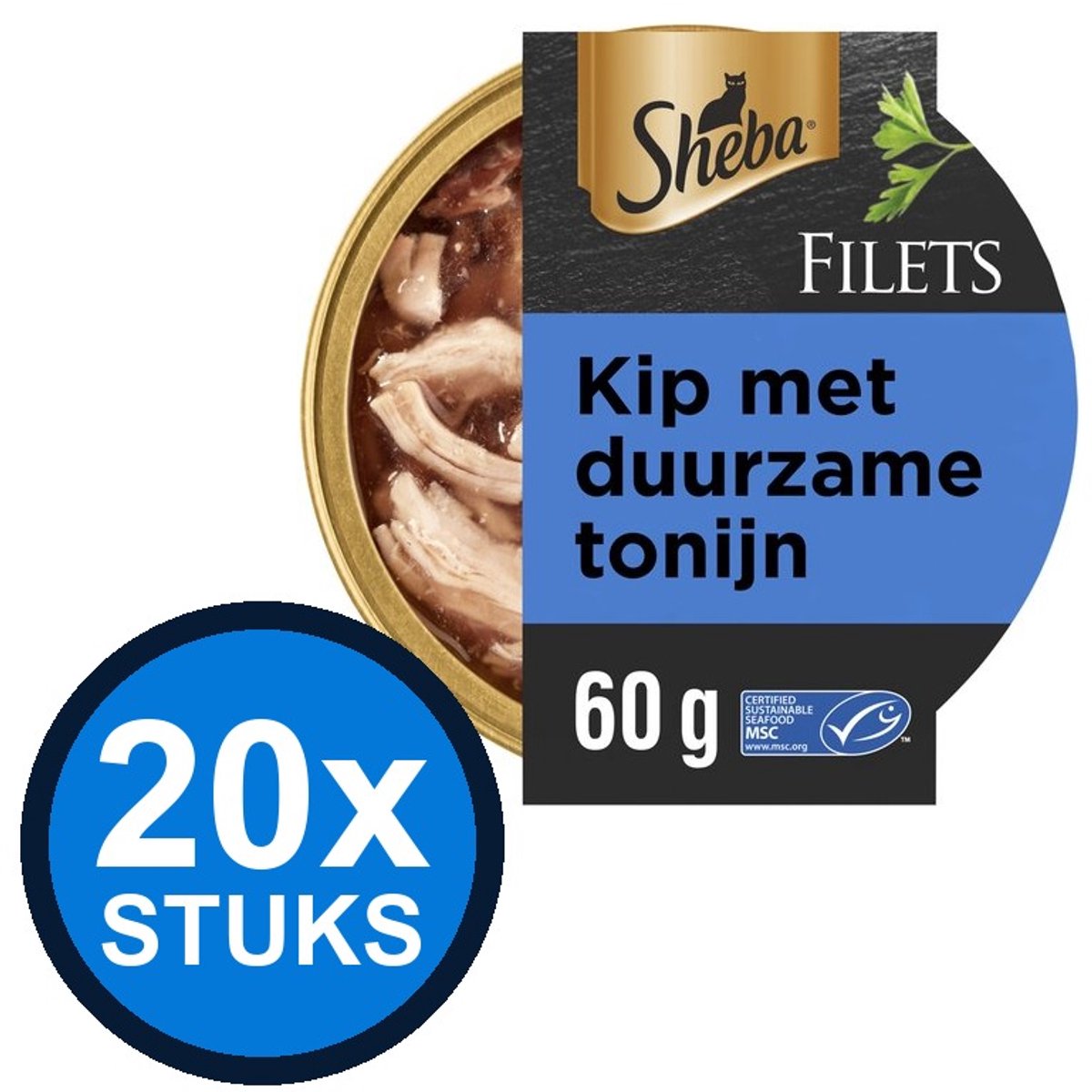 Sheba Sheba - Filets Kip & Tonijn - Kattenvoer Natvoer - 60g