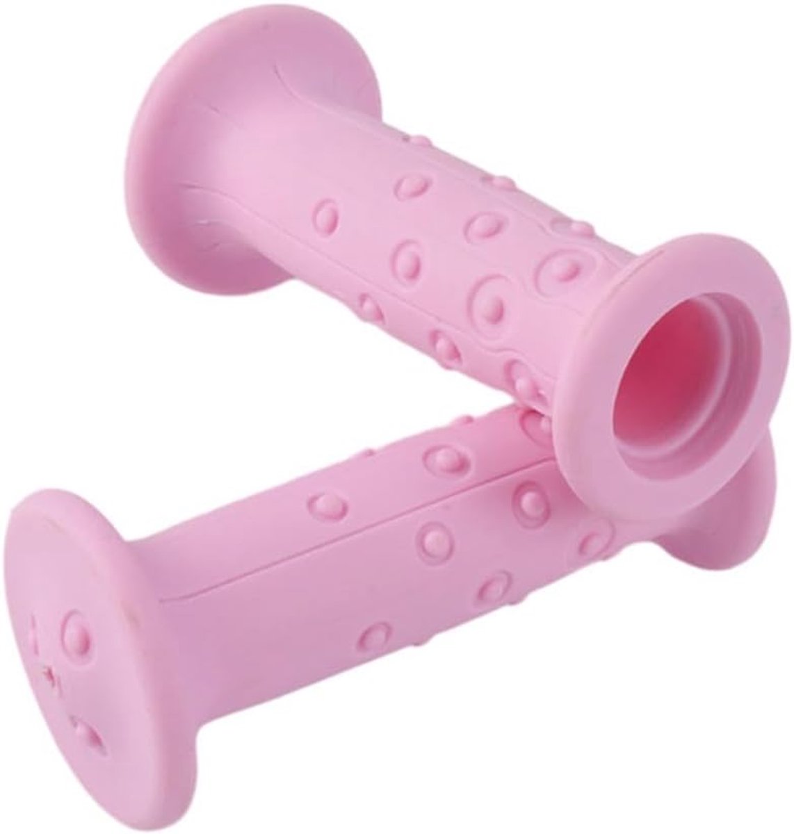 Rubberen handvatten - Fiets handvatten - Kinderfiets comfort - Verbeterde controle - 18 mm binnendiameter - Roze paar