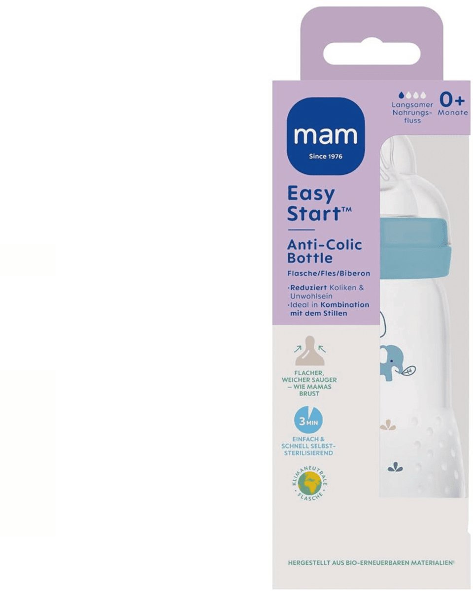 MAM Babyfles Easy Start Anti-Colic Blauw - 260 ml