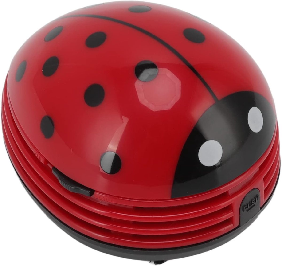 Mini Stofzuiger - Desktop Veegmachine - Bureau Schoonmaken - Liefheersbeestje Design - 11 x 9 x 7 cm - Rood