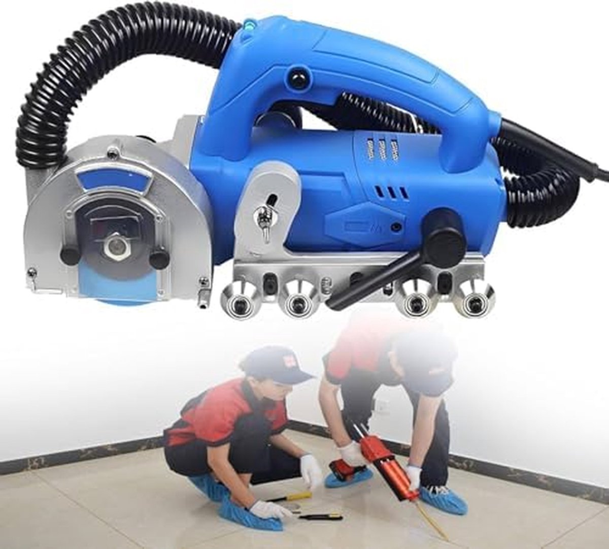 Elektrische Tegelreiniger - Voegenreiniger - Tegels Schoonmaken - Automatische Waterblazer - 1200W - Grijs