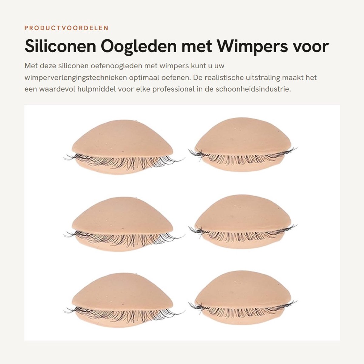 Silicone Oogleden met Wimpers voor Oogextensions - 3 Paar Vervangende Oogleden
