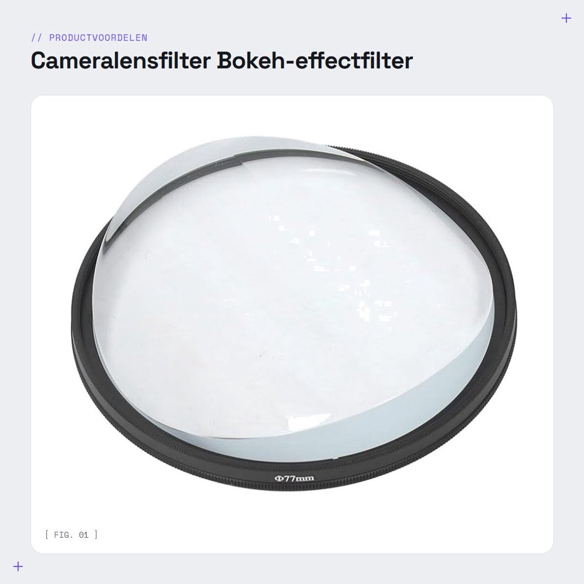 Dailygoods- Cameralensfilter Bokeh-effect - Optisch Glas - Prisma - MRC-coating - Micro-SLR-camera-accessoires - 72MM/77MM - Lensfilter