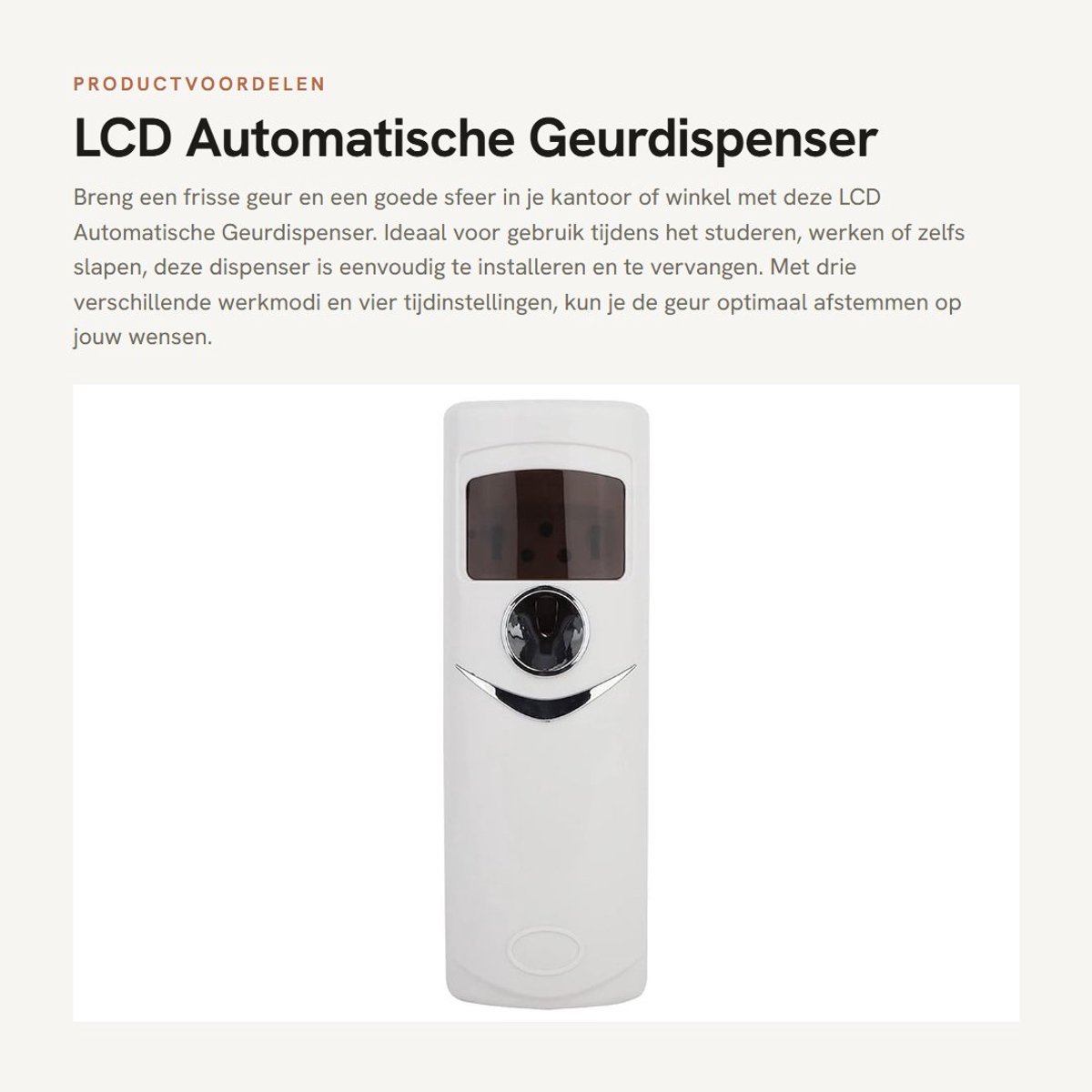 Dailygoods- Geurdispenser Automatisch - Luchtverfrisser Elektrisch - Geurdiffuser - Lichtgevoelig - Eenvoudig te installeren - 3 Werkmodi