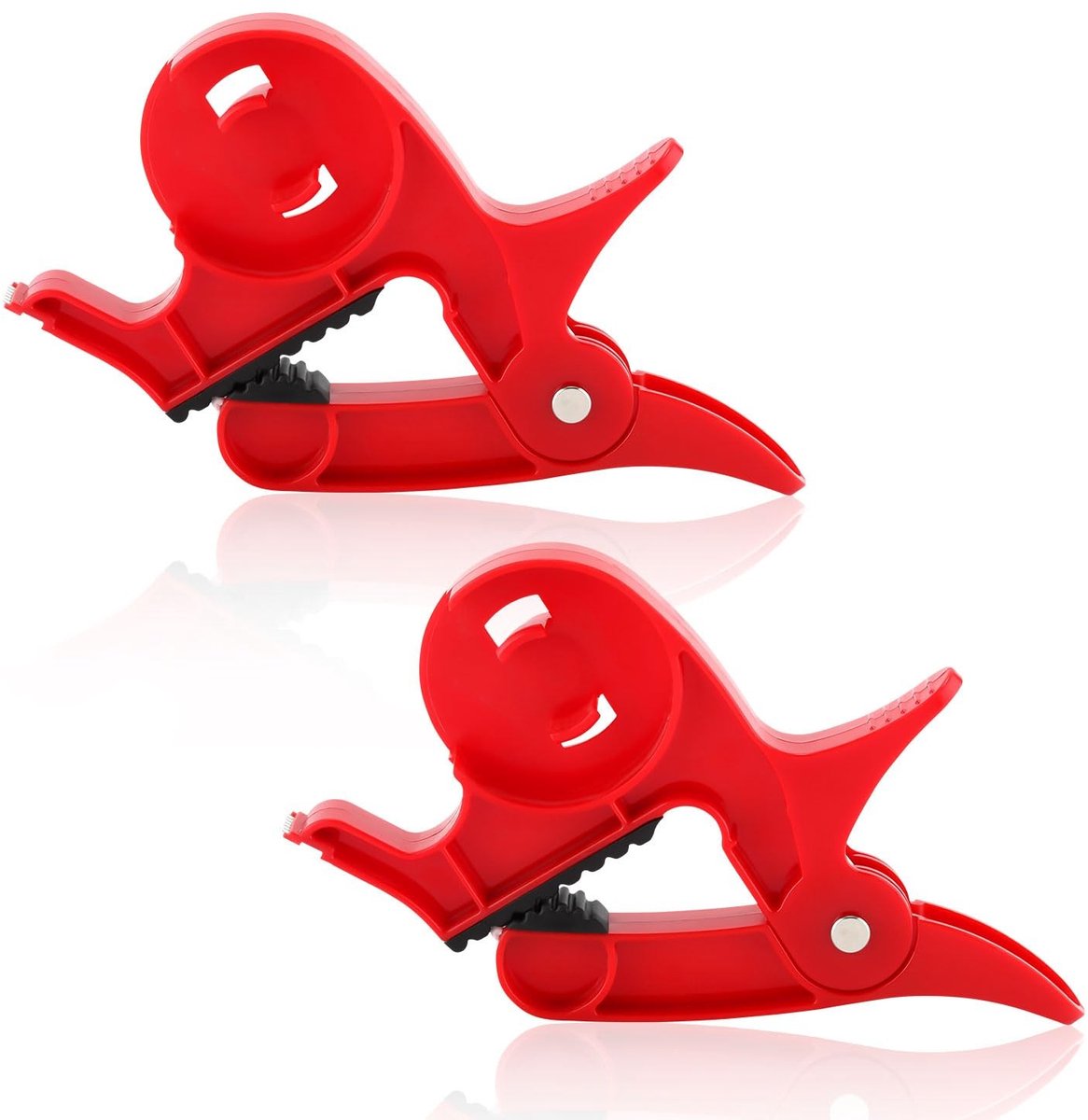 Dailygoods- Geschenkverpakkingsgereedschap 2 stuks - Tafelblad Geschenkverpakkingsgereedschap - Inpakpapierrollen Snijder - Kunststof - Rood - Eenvoudig te gebruiken - Cadeauverpakkingstool