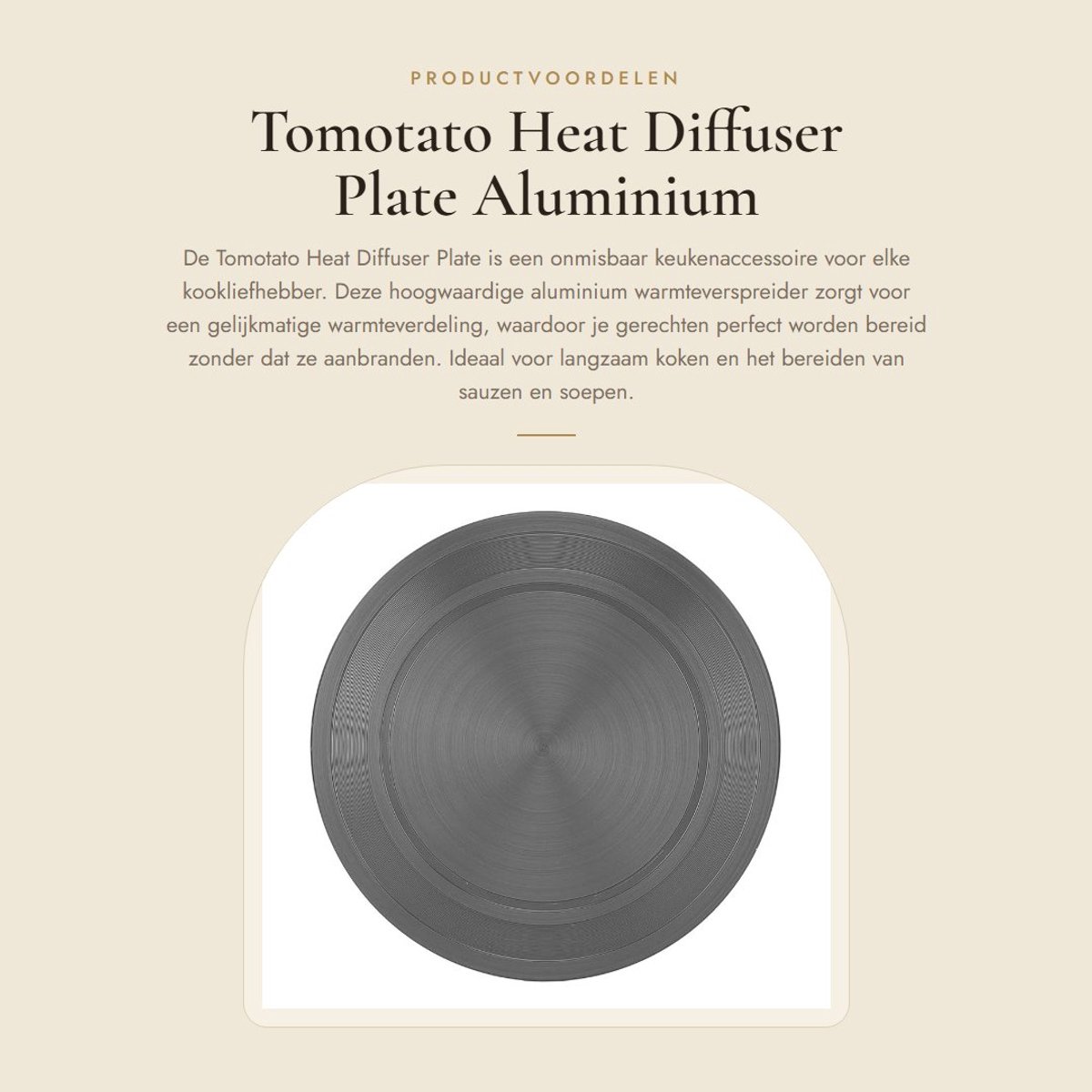 Dailygoods - Heat Diffuser Plate - Aluminium Warmteverspreider voor Gasfornuis - 200x4 mm