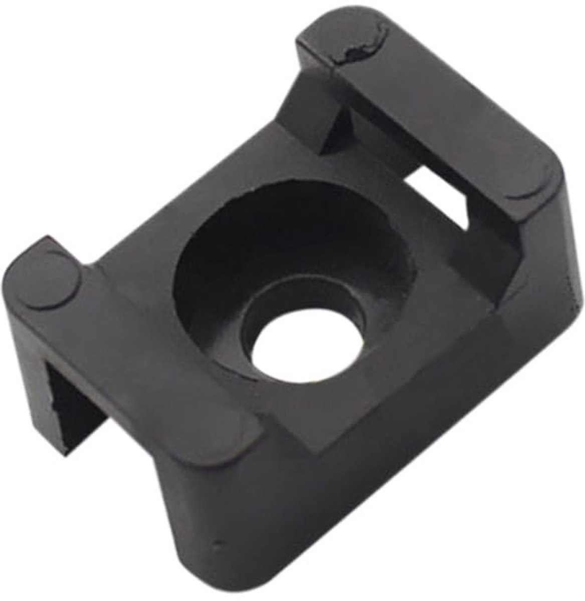 Dailygoods- Kabelbinders Herbruikbaar - Kabelbinder Mount - Kabelhouder - Nylon - Zwart/Wit - 100x Kabelbinder Basis Zadel