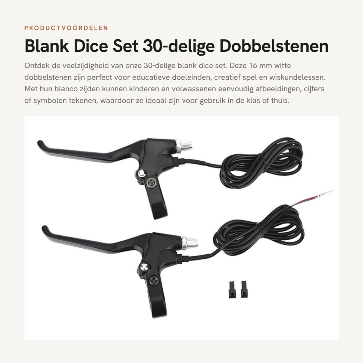 Dailygoods- Dobbelstenen Set 30 Stuks - 16mm Blanko Dobbelstenen - Educatief Speelgoed - Witte Dobbelstenen - Geschikt voor Scholen - Makkelijk mee te nemen - Speelstenen