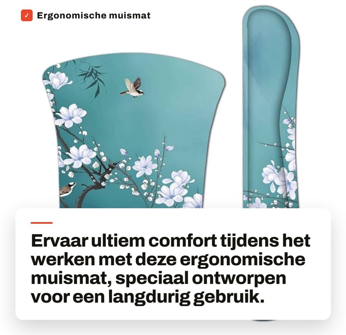Dailygoods- Muismat Ergonomisch - Muismat met Polssteun - Antislip Onderkant - Traagschuim - Handsteun - Comfortabel Gebruik