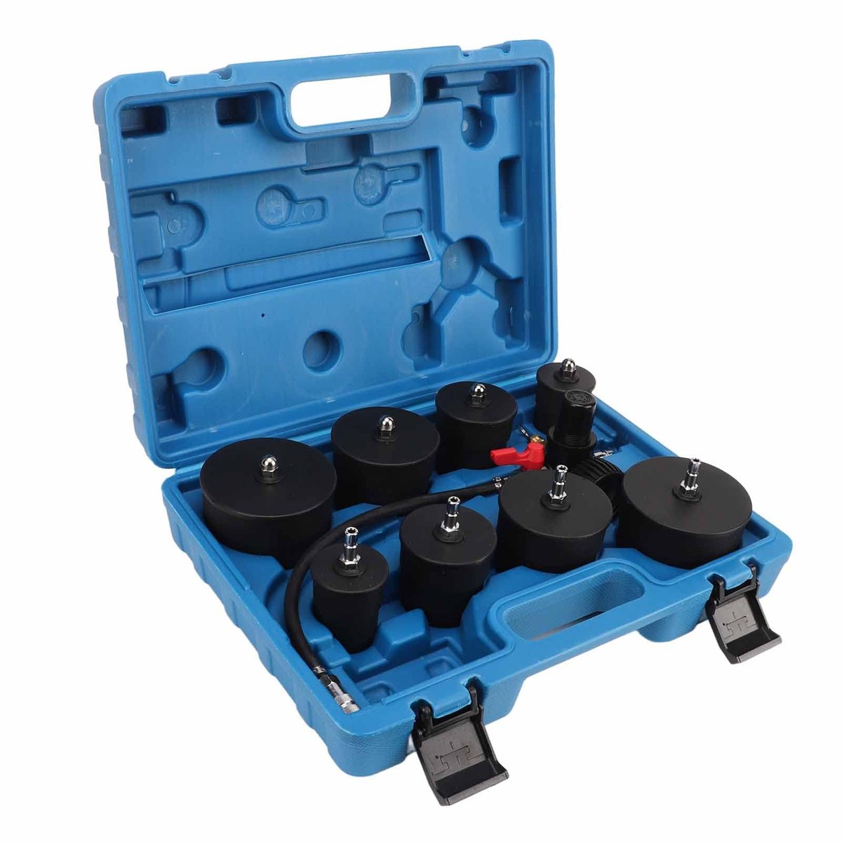 Dailygoods- Lekkagetester Turbosysteem - Luchtdrukmeter - Lektestkit - Manometertester - 9 Stuks - Geschikt voor turbovoertuigen - Turbosysteem Tester